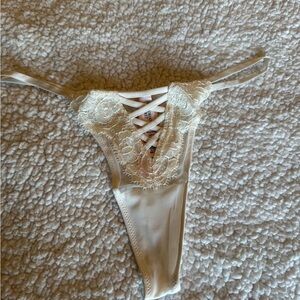 Victoria's Secret Ivory Lace Thong